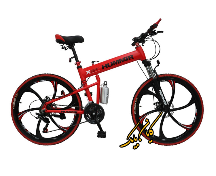 دوچرخه تاشو 26 فول آلمینیومی هامر قرمز