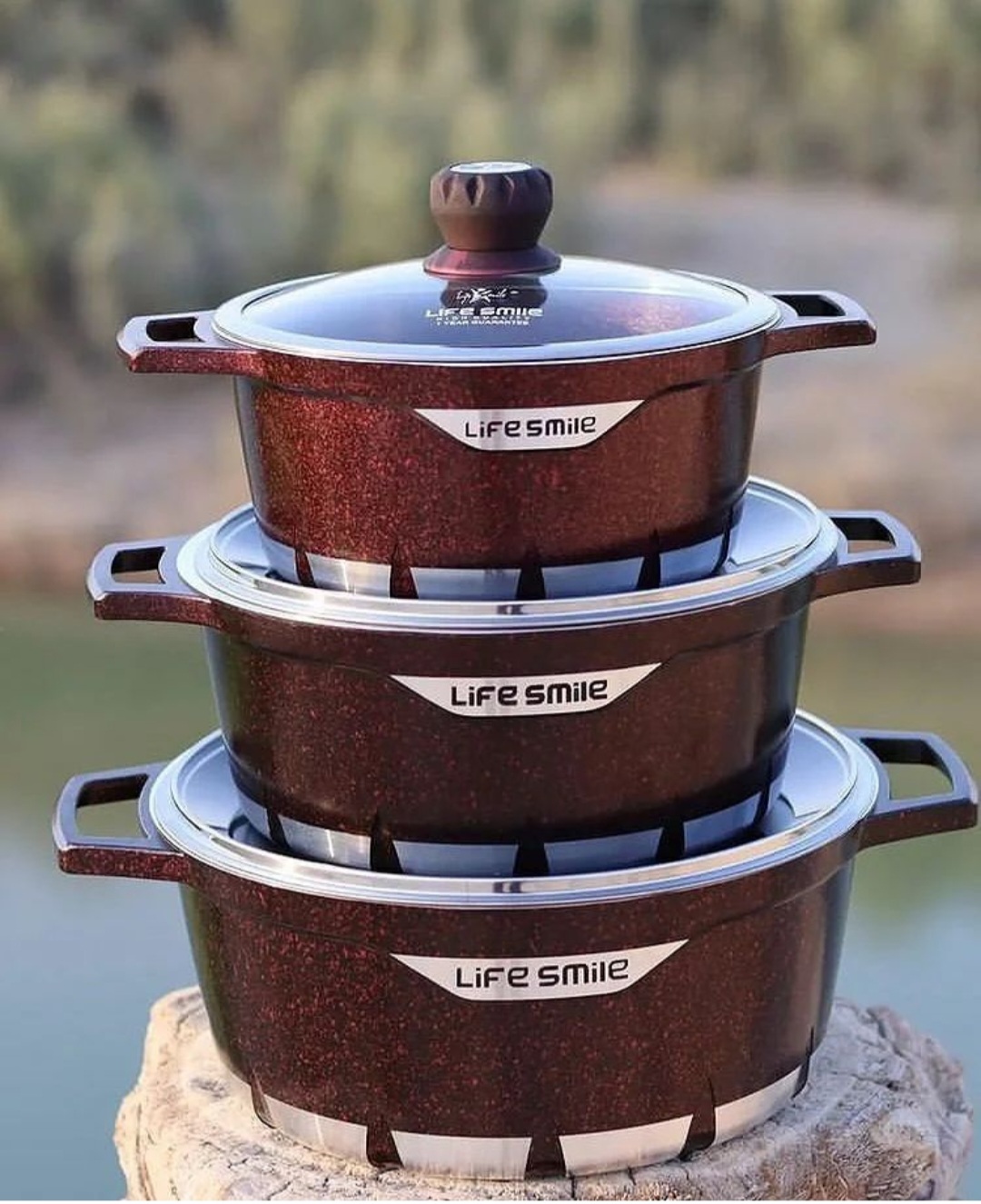 قابلمه لایف اسمایل 33 پارچ گرانیت طرح جدید