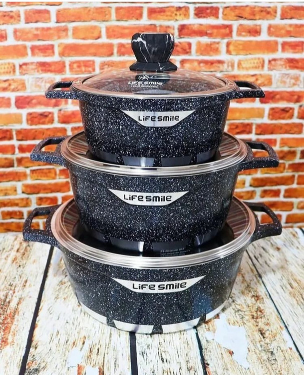 قابلمه لایف اسمایل 12 پارچ گرانیت طرح جدید