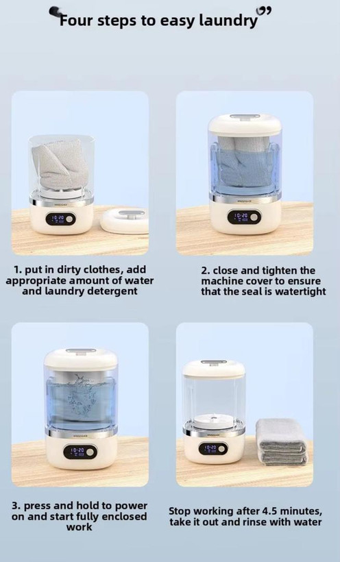 ماشین لباسشویی پرتابل شارژی مدل LAUNDRY COP