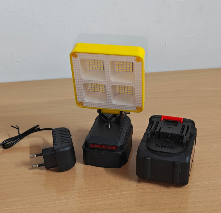 چراغ کمپ شارژی پروژکتور 4 شبکه باتری جداشونده مدل working lamp