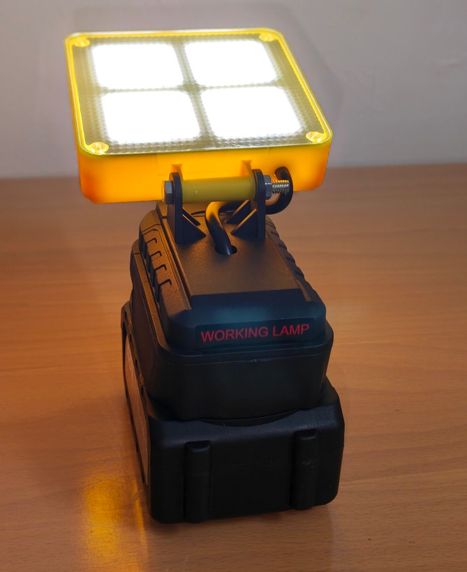 چراغ کمپ شارژی پروژکتور 4 شبکه باتری جداشونده مدل working lamp