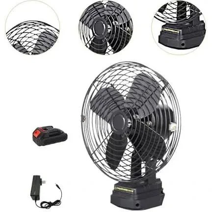 پنکه شارژی فلزی 48-V دو سرعته اصلی باتری لیتیومی LITHIUM ELECTRIC FAN