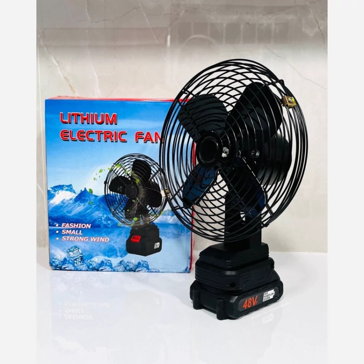 پنکه شارژی فلزی 48-V دو سرعته اصلی باتری لیتیومی LITHIUM ELECTRIC FAN